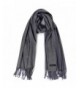 Cashmere Scarf-Winter Solid Color Unisex Women's Scarves-Warm Wraps Shawls - Dark Gray - C51892I04WX