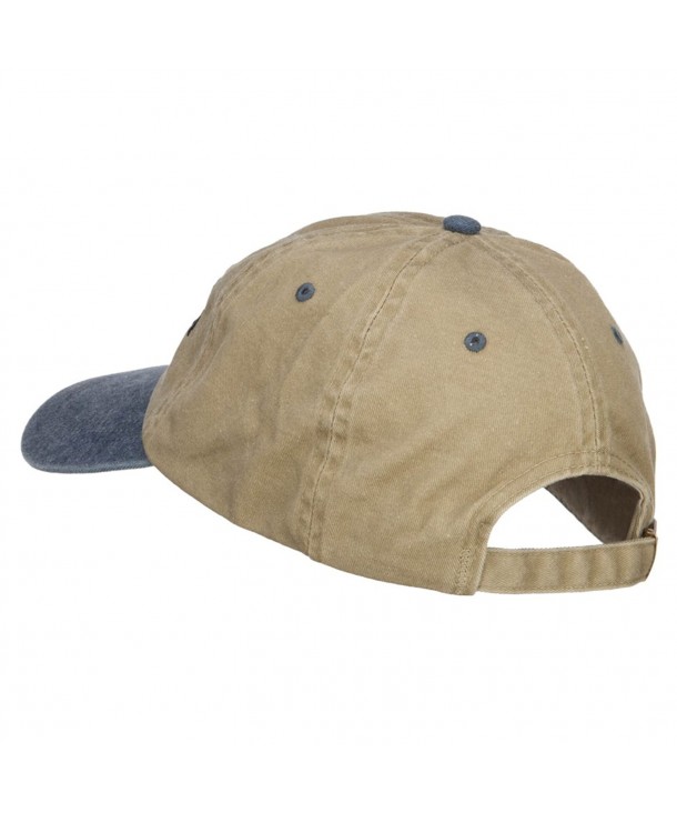 Movie Director Embroidered Washed Two Tone Cap Khaki Navy CM11ONYQ1S1