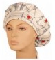 Designer Bouffant Medical Scrub Cap - Heartbeats On White - CG12ELBYJ07