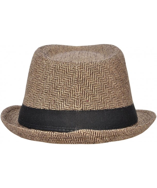 Classic Gangster Stain-Resistant Crushable Gentleman's Fedora 01_brown ...