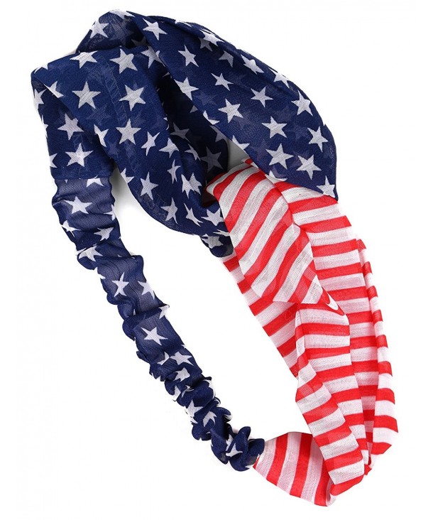 Funky Junque's Multi Color USA Flag Twist Turban Style Fashion Sport ...