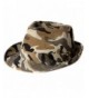 Accessoryo Men's Military Camo Corded Design Trilby Hat - Camo - CP11D8WWBQP