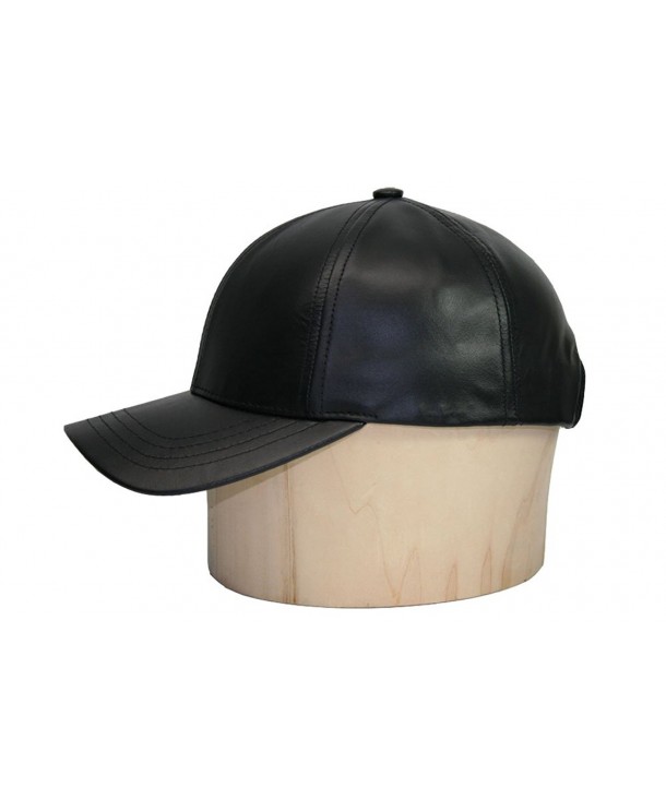 Genuine Cowhide Leather Baseball Cap Various Colors Made in USA Velcro ...