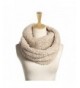 SCASTOE Women's Winter Infinity Circle Cable Neck Faux Fur Collar Long Scarf Shawl - Beige - CD12NYLK1CQ