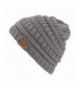 Oksale Baby Solid Winter Warm Crochet Knit Ski Beanie Slouchy Caps Hat - Gray - CQ186K0O0TA