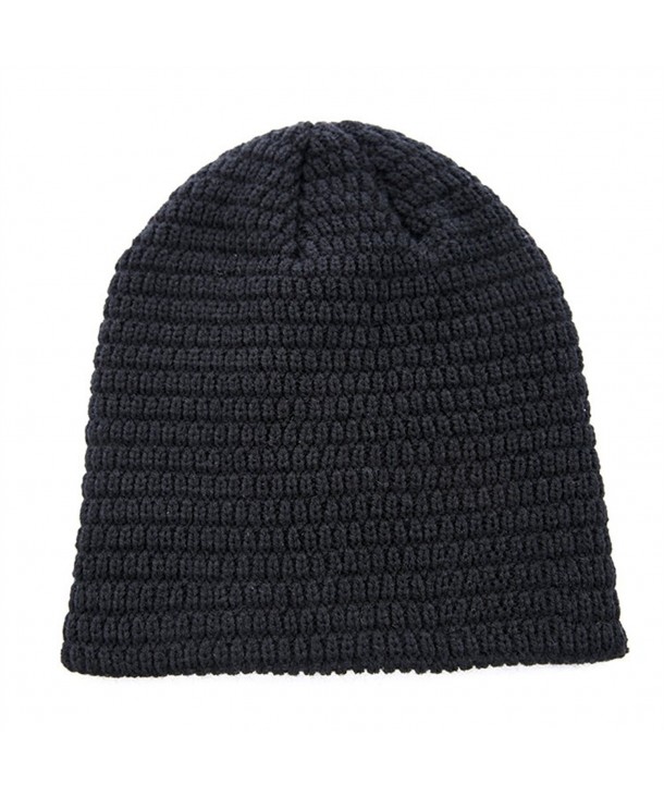 Men Winter Hat Soft Knit Skull Cap Dual Layers Thick Warm Ski Beanie ...