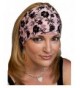 That's A Wrap Women's Flocked Floral Lace Knotty Band- Pink & Black KB1622 - CA11HTHMW37