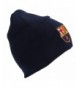 FC Barcelona Official Core Winter Soccer/Football Crest Beanie Hat - Navy - CB121V0LMSN