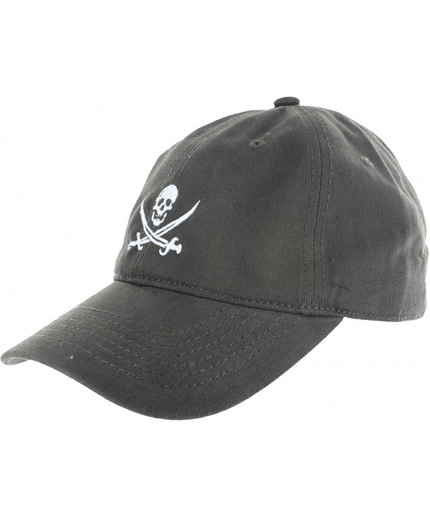 Dad Hat Cap Jolly Roger Embroidered Adjustable Baseball Cap Dark Green ...