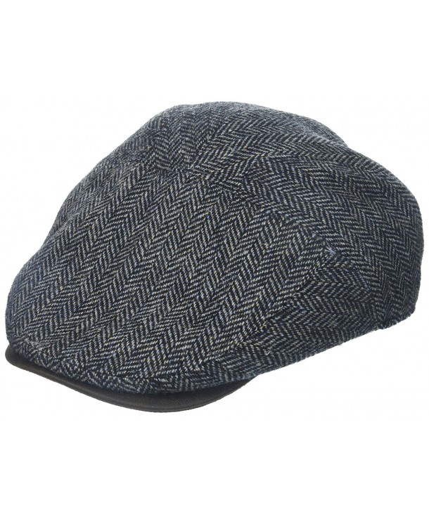 Men's Herringbone New Shape Ivy Hat with Suede Visor Gray CB17YQO4MNM