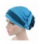 Chemo Cancer Head Scarf Hat Cap Ethnic Cloth Turban Headwear Women Stretch Flower Muslim headscarf - Green - CL1836Y93UN