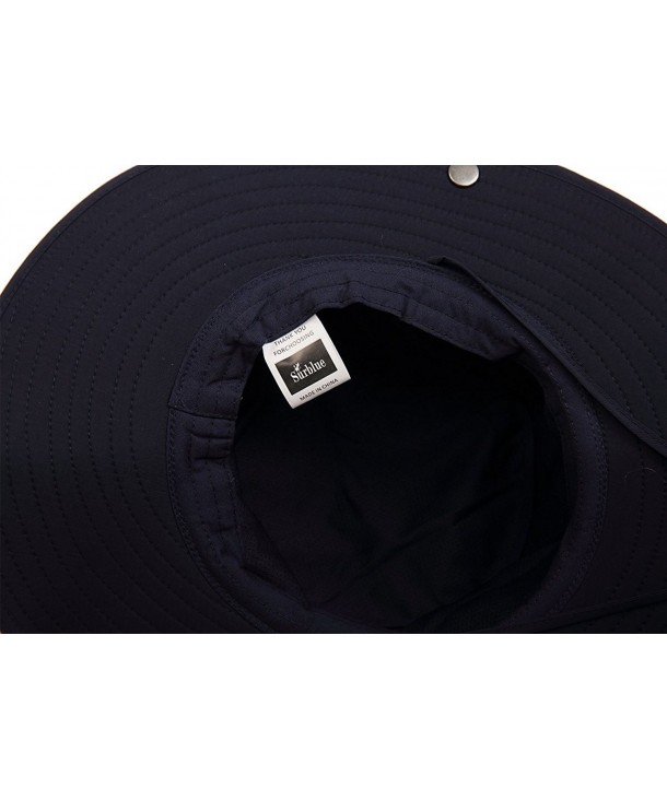 Wide Brim Cowboy Hat Collapsible Hats Fishing/Golf Hat Sun Block UPF50+ A  Dark Blue CM12L20T13P