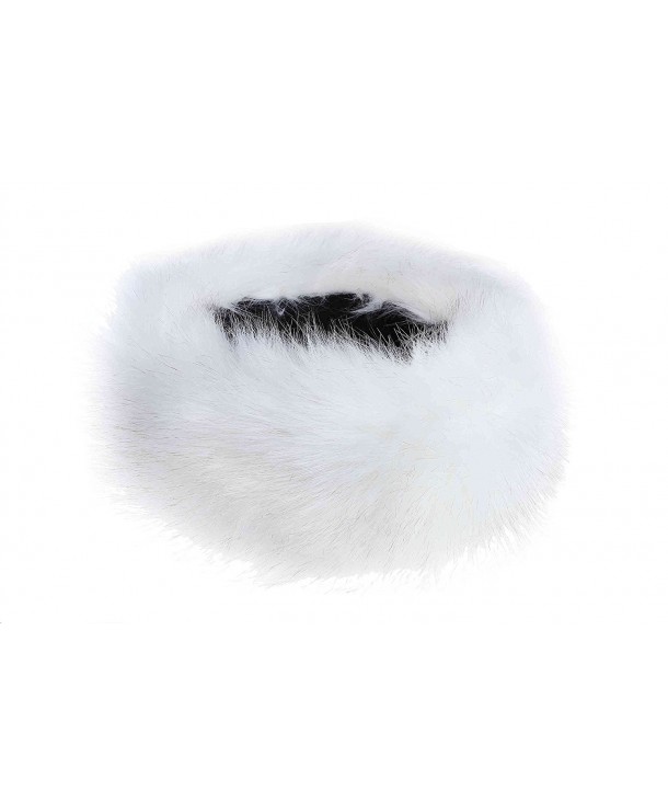 Faux Fur Headband Women's Winter Earwarmer Earmuff White With Tips ...