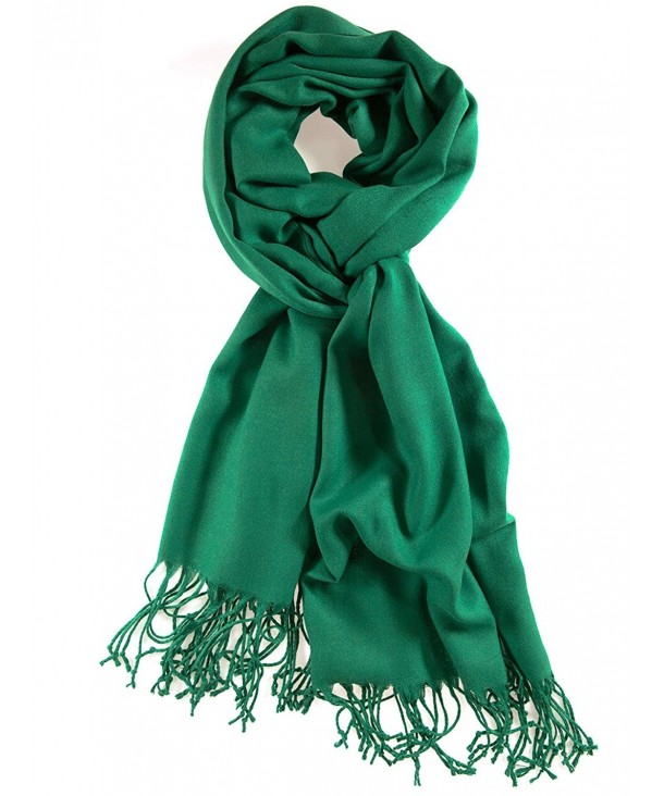 Light Weight Solid Color Pashmina Scarf- Silk Feel & Kelly Green ...