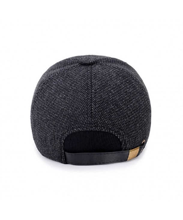 Men's Winter Warm Wool Woolen Tweed Peaked Baseball Cap Hat With Fold ...