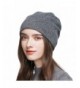 Women's Slouchy Double Bling Crystal Wool Knitted Beanie Cap Winter Casual Hat - Dark Grey - CL1876THMC6