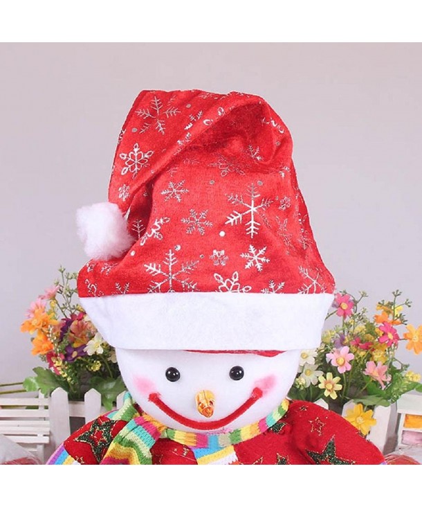 Christmas Holiday Xmas Cap For Santa Claus Gifts Nonwoven Silver CT127YWQH0F