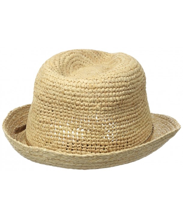 Women's Crocheted Raffia Panama Hat Natural C411AF5515P