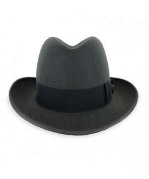 Belfry Wallace Men's 100% Wool Felt Homburg Hat In Black And Grey Made 