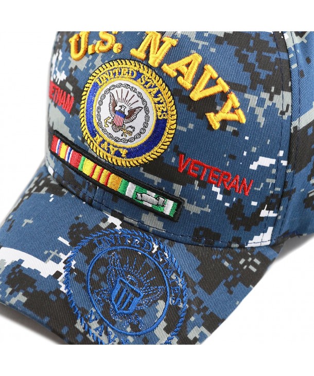 Official Licensed U.S. Military Vietnam Veteran Ribbon Cap Blue Digital ...