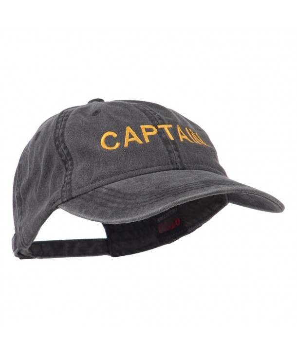 Captain Embroidered Low Profile Washed Cap Black CO11MJ3UEOF